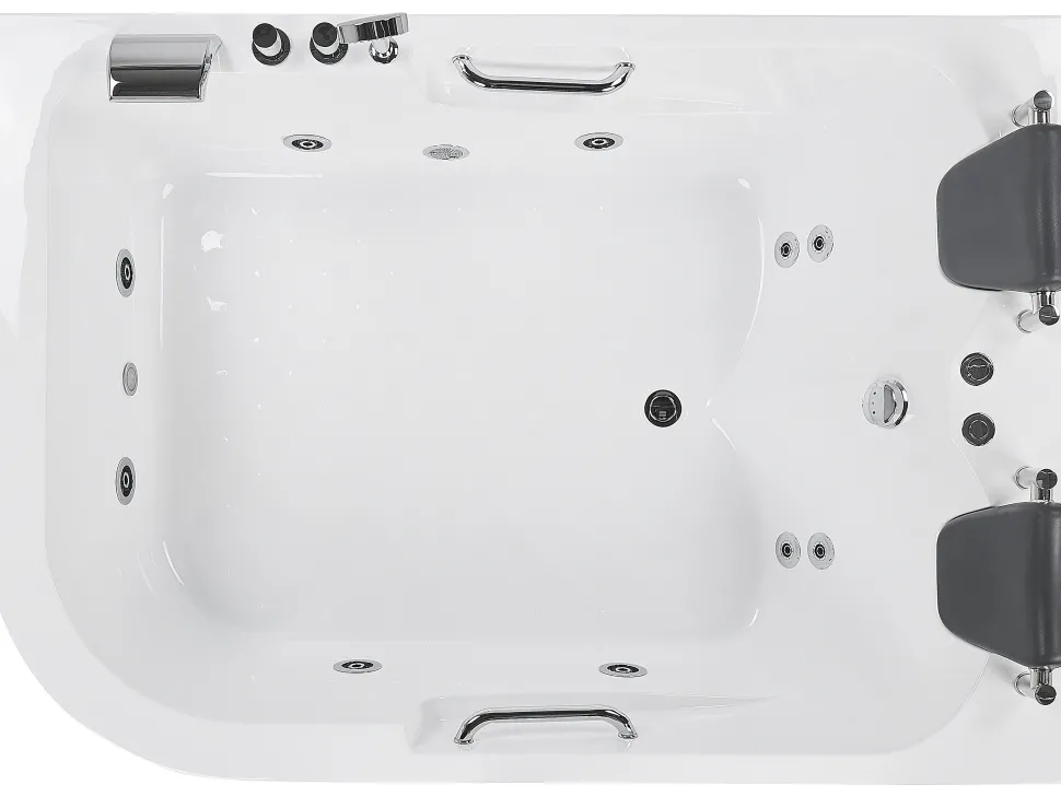 Whirlpool Badewanne Weis Eckmodell Mit Led 170 X 119 Cm Links Bayamo