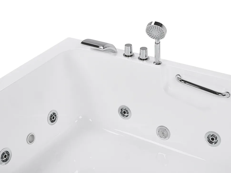 Whirlpool Badewanne Weis Eckmodell Mit Led 170 X 119 Cm Links Bayamo