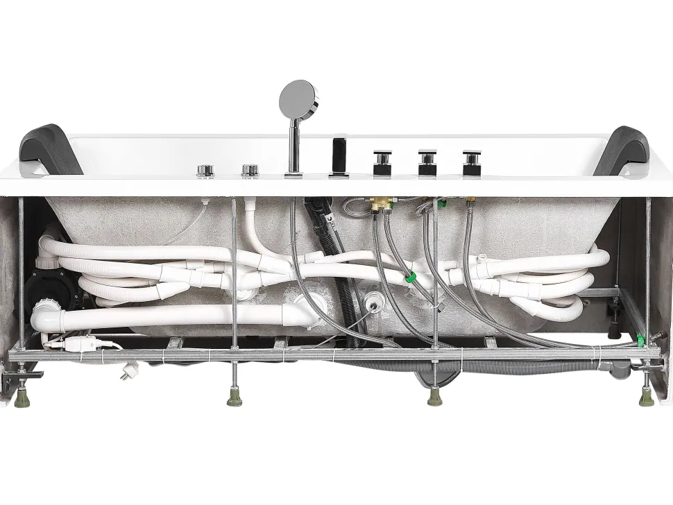 Whirlpool Badewanne Weis Rechteckig Mit Led 180 X 80 Cm Hawes