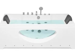 Whirlpool Badewanne Weis Rechteckig Mit Led 180 X 80 Cm Hawes