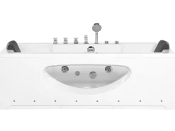 Whirlpool Badewanne Weis Rechteckig Mit Led 180 X 80 Cm Hawes