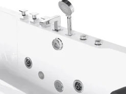 Whirlpool Badewanne Weis Rechteckig Mit Led 180 X 80 Cm Hawes