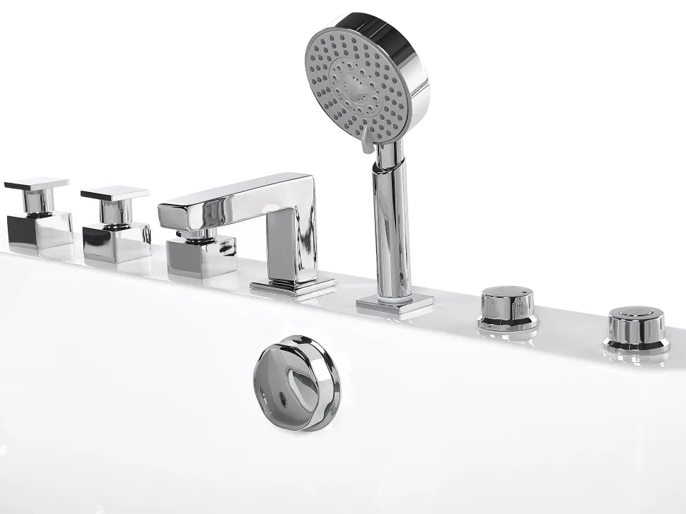 Whirlpool Badewanne Weis Rechteckig Mit Led 180 X 80 Cm Hawes