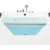 Whirlpool Badewanne Weis Rechteckig 170 X 120 Cm Huaraz