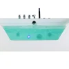 Whirlpool Badewanne Weis Led Unterwasserbeleuchtung 174 X 80 Cm Samana