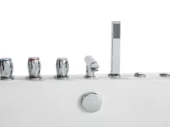 Whirlpool Badewanne Weis Led Unterwasserbeleuchtung 174 X 80 Cm Samana