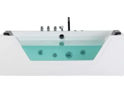 Whirlpool Badewanne Weis Led Unterwasserbeleuchtung 174 X 80 Cm Samana