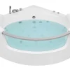 Whirlpool-Badewanne Weis Eckmodell Mit Led 200 X 150 Cm Mangle