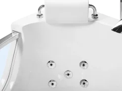 Whirlpool-Badewanne Weis Eckmodell Mit Led 200 X 150 Cm Mangle