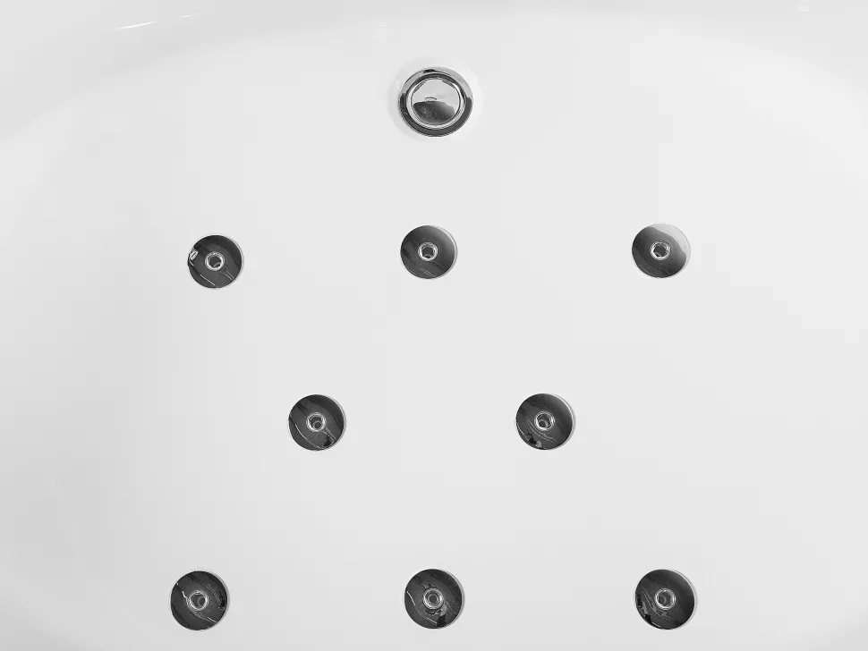 Whirlpool-Badewanne Weis Eckmodell Mit Led 200 X 150 Cm Mangle